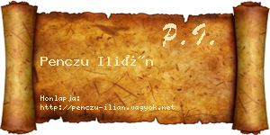 Penczu Ilián névjegykártya